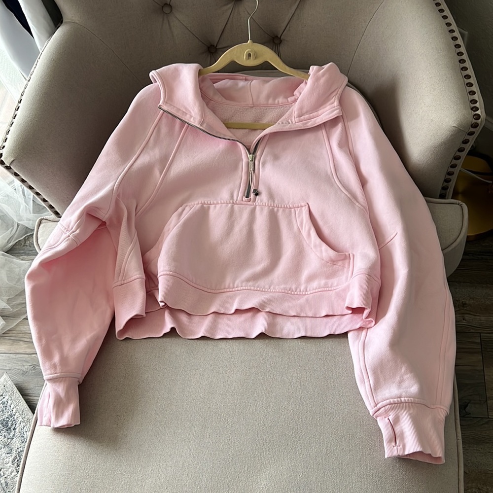 Lululemon Strawberry Milkshake Oversized Half-Zip Scuba Hoodie Size M/L
